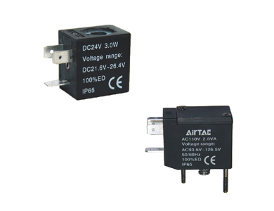 Spule - Airtac | für 4V2/3/400 Series Ventil | 9mm | 24 VDC | DIN Anschluss