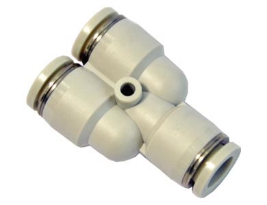 "Y" Steckverbindung - Airtac | Schlauchgrösse: 8mm | Kunststoff | Grau