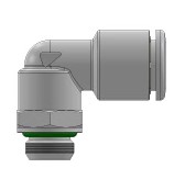 Winkel-Steckverschraubung - Tierre | Schlauch - 8mm | 1/4 BSPP Gewinde männlich | TEA+ Vermessingt | FDA-konform 