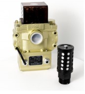 [K23JSD-L15-24VDC] Doppeltes Sicherheitsventil - SYMANA | Kupplungs- und Bremspresse | 1/2" Gewinde | 24VDC | Mit Schalldämpfer