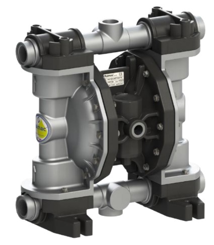 [P0160A-HTTST1XAB] P160 AODD Pump - Fluimac | Alu Casing | Hytrel+PTFE Diaphragm | PTFE Balls | Inox Ball Seats | 1" BSP | ATEX Zone 1 