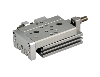 [HLQ12X50SB] Schiebetisch Zylinder - Airtac | 12mm Bohrungsgrösse | 50mm Hub | Doppeltwirkend | Mit Magnet | Stossdämpfer an beiden Enden