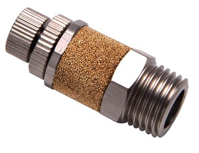 [GBESL02] Drossel-Schalldämpfer - Airtac  | 1/4" Gewinde männlich | Sinterbronze