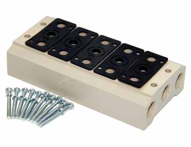 [200M2FG] 4V200 Ventil Verteiler - Airtac | 2 Stationen | 1/4" Gewinde
