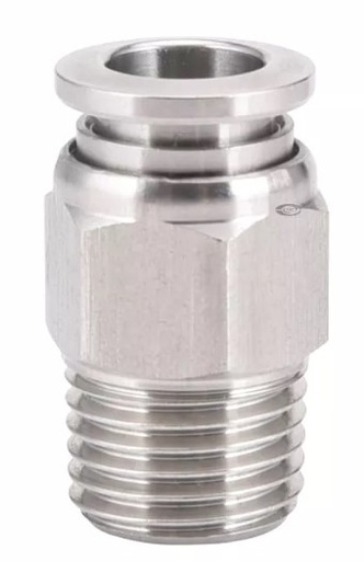 [SSPC10-02] Gerade-Steckverschraubung - VPC | Schlauch - 10mm | 1/4" Gewinde männlich | Edelstahl